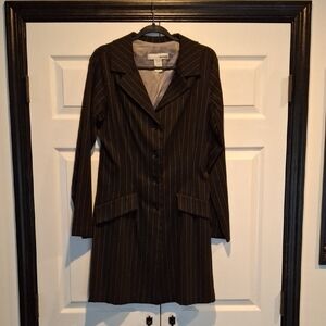 Necessary Objects Black and White Pinstriped Blazer